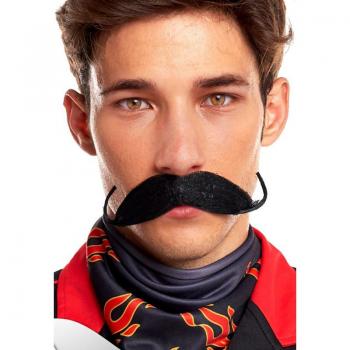 Bigote Negro Grueso de Forzudo de Circo