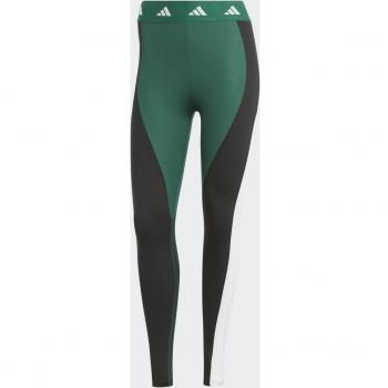 Adidas Tech-Fit Color Block 7/8 Mallas para Mujer Ik6154 - Verde - XS