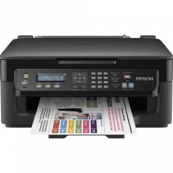 Epson WorkForce WF-2510WF - Impresora Multifunción con WiFi y Fax, Compatible con Epson iPrint para Smartphone y Tablets, Velocidad de 34/18 PPM Borrador, Escáner de 1200x2400PPP, Cartuchos BK/C/M/Y /XL