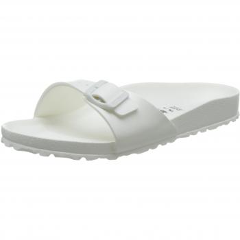 Birkenstock Madrid Blanco - Sandalias Planas de Mujer con Correa Ajustable