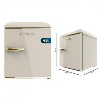 Cecotec Mini Nevera Retro de 45 L Beige con Congelador