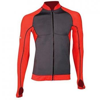 Beuchat Chaqueta Zip Atoll 2mm Hombre, Men's, Rojo/Gris, L