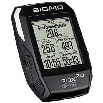 Sigma ROX 7.0 GPS Bike Computer - Black, Track Navigation, Graphical Data Analysis, Strava Compatible