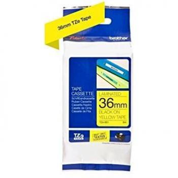 Cinta de Etiquetas Brother TZE-661 Original Amarillo sobre Negro 36mm x 8m