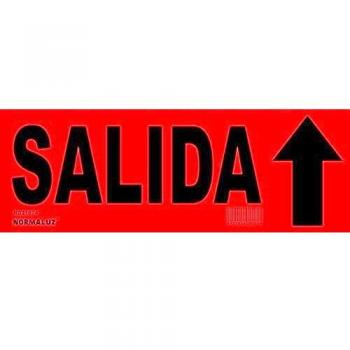 Normaluz RD21674 - Señal Adhesiva Salida con Flecha Direccional 35x12.5 cm, Vinilo adhesivo Rojo