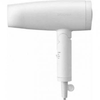 SALONIA Speedy Ion Hair Dryer - Lightweight, Quick Drying, Large Air Volume, Negative Ion Technology - White SL-013WH