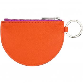 Dudu Mini monedero de mujer de piel con llavero y cremallera, diseño delgado, dos colores