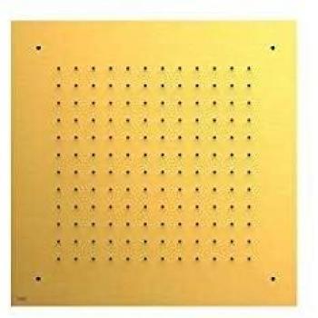 Rociador de Ducha Empotrado a Techo Anticalcáreo 380x380 mm Color Oro Mate 24K - TRES 134944OM