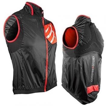 COMPRESSPORT - Ciclismo huracán Viento proteja Chaleco Chaleco, Ciclismo huracán Viento proteja Chaleco, Negro, Grande