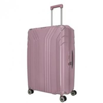 Travelite Elvaa L 4-Wheel Hard Shell Trolley in Rosé, 76 cm