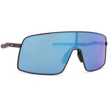 Gafas Oakley Sutro Ti OO 6013 04 36 con lentes Prizm Sapphire, color Satin Lead