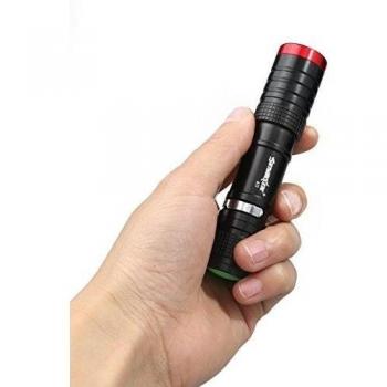 Rcool Super Brillante CREE LED 350 Lúmenes 3 modos Zoom Lámpara Linterna Antorcha AA Batería
