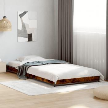 Cama solar Roble Humo 100x200 cm Multicapa Madera y Metal