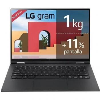LG Gram 14T90P-G.AA78B - Ordenador Portátil Intel Core EVO i7 14 pulgadas ultrafino convertible 2 en 1, Windows 10 Home, 16GB RAM, 512GB SSD, Teclado QWERTY, color Negro
