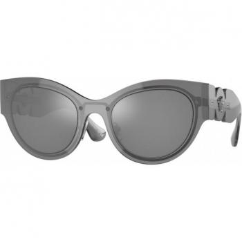 Versace VE2234 Cat-Eye Sunglasses for Women, Color 10016G, Gray, Size 53 MM with Medusa Logo