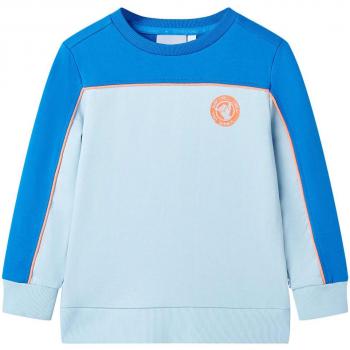 Sudadera infantil azul chillón y azul claro 128
