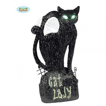 Gato con luz de 30 cm para Halloween