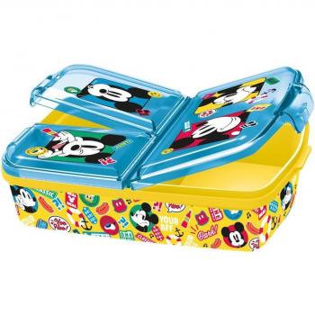 Caja Compartimentada Mickey Mouse 19,5 x 16,5 x 6,7 cm Plástico Transparente