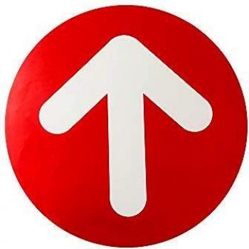 Flechas Adhesivos para Suelo,TAOPE 12 Pack Etiquetas de Piso de Distancia Social, Pegatinas de Dirección Stand Here para Guía de Control de Multitudes Restaurantes Hospitales + Raspador