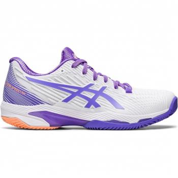 ASICS Solution Speed FF 2 Zapatilla Tierra Batida Mujeres - Blanco, Morado