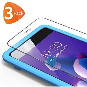 Bewahly Cristal Templado para iPhone 7 Plus/8 Plus/6 Plus/6s Plus [3 Piezas], Ultra Fino Protector Pantalla con Marco de Instalación Fácil, 9H Dureza Alta Definicion Vidrio Templado