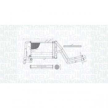 Intercambiador de calor MAGNETI MARELLI 350218488000 para calefacción interior