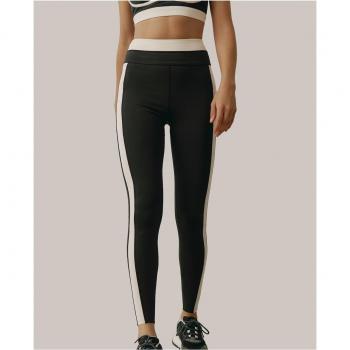 Black Limba - Legging deportivo bicolor Yinyang de mujer de cintura alta con detalles en contraste - Black - XS