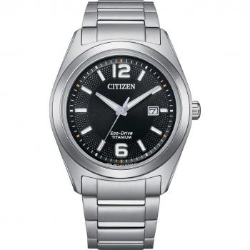 Citizen Eco-Drive Titanium Men's Watch 41mm Black Dial Solar Powered 5ATM