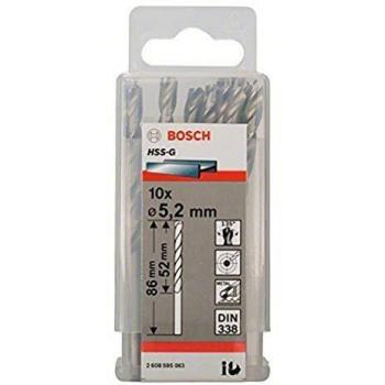 Bosch 2 608 595 063 - Pack de 10 brocas para metal HSS-G, DIN 338