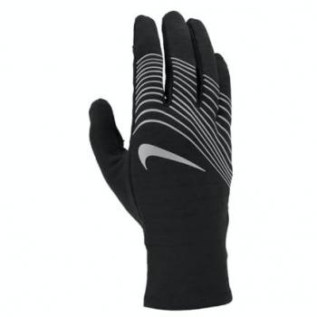 Guantes de Correr Nike Sphere 4.0, Color Negro/Plateado, Talla S, Modelo N.100.4254.082.LG