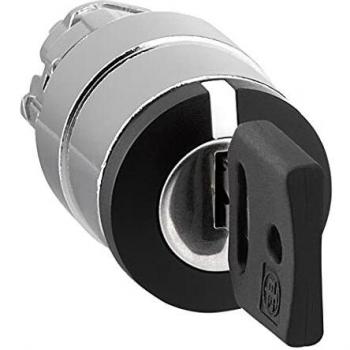 Schneider Electric ZB4BG7 Cierre de Cabeza de Conmutador Selector, 3 posiciones Diámetro 22, Negro