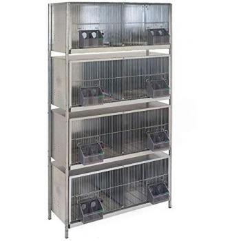 Colador esférico inoxidable SUINGA Ø 18 X 8,5 cm; Jaula para palomas en chapa galvanizada con 8 departamentos y patas, dimensiones 100x45x202 cm; Jaula para palomas SU