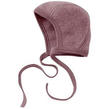 Gorro de bebé de lana merino orgánica en color palo de rosa melange