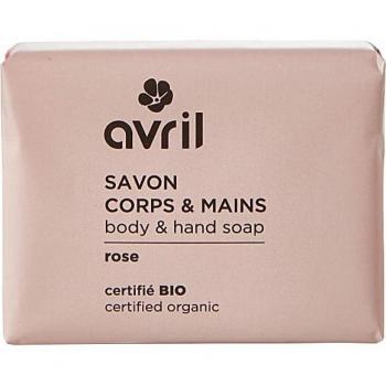 Jabón Biológico de Cuerpo y Manos Avril con Aroma a Rosa 100 g
