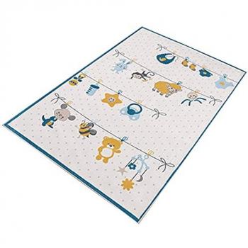 Alfombra de Poliéster Estampada 100 x 200 cm Modelo Puppetend Multicolor - Diseño Único