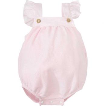 Ranita de bebé niña en tejido con textura y tirantes