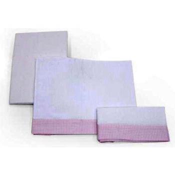 Cambrass Bebe - Sábanas para cuna, 3 piezas, 120 x 180 cm, color rosa