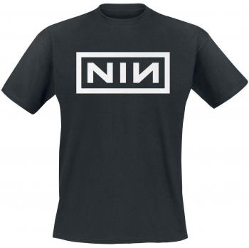 Nine Inch Nails Classic White Logo T-Shirt - Black - Size S - 100% Cotton, Jersey