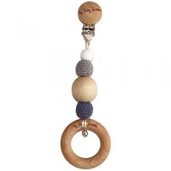 By Baby Bubbles ST02-DGRI - Sonajero para cochecito, color gris y azul