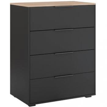 Aparador Betti Antracita/Sonoma, 120 x 83.6 cm con 4 cajones