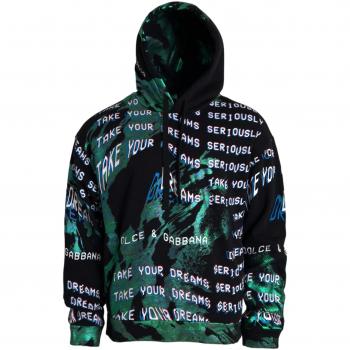 Dolce & Gabbana Multicolor Print Hooded Sweatshirt Sweater - IT50 | L