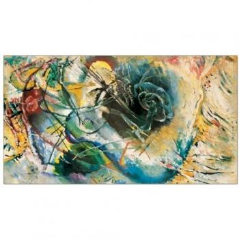 Artopweb Panel Decorativo con Diseño Kandinsky Improvvisazione Senza titolo, Madera, Multicolor, 100x1.8x55 cm