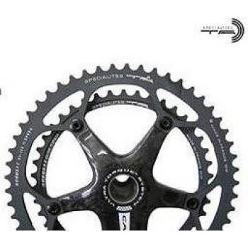 Spécialités TA Horus Campagnolo 11 Speed 135PCD Plato de Cadena, Unisex, Negro, 53T Outer
