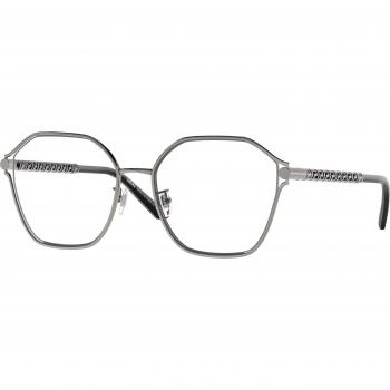 Versace VE1299D Asian Fit 1001 Gafas Recetadas para Mujer Gunmetal, Armazones de metal, diseño elegante, ajuste asiático, color gunmetal, tamaño de lentes 55