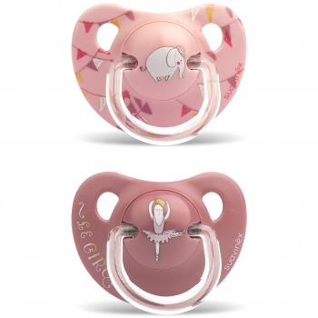 Chupete Anatómico Suavinex Diseño Elefante Blanco para +18 Meses, Pack de 2