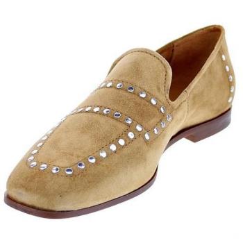 Zuecos de piel Carmela 160461 - Elegantes zuecos de mujer con tacón de 7cm