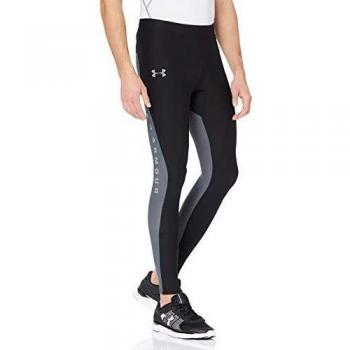 Under Armour UA Qualifier Heatgear Glare Tight Leggings, Hombre, Negro