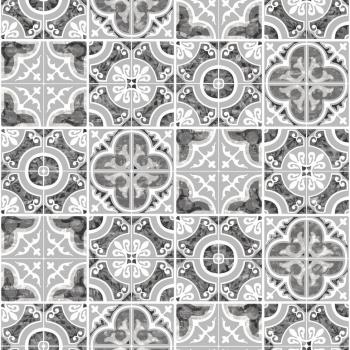 Sahara Nights Mozaic Tiles Wallpaper - Grey