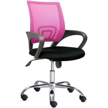 Silla de Estudio Logic MIROYTENGO Negro/Rosa 60cm (ancho) x 90-102cm (alto)