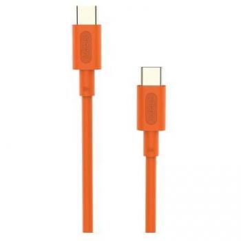Cable USB-C a USB-C Nubbeh 3A 18W 1 Metro Color Naranja